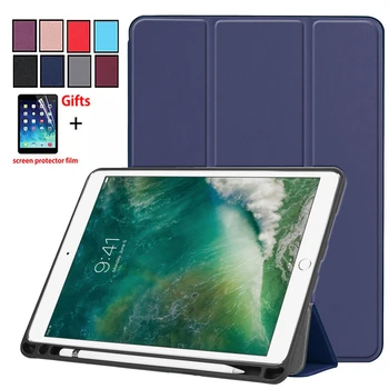 

Tablet Case for iPad Air 3 10.5 2019 PU Leather Protective Shell for iPad Pro 10.5'' 2017 Soft Back Cover with Pencil Holder