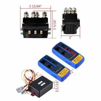 

15W Winch Solenoid Relay 12V 500A W/ 2*Remote Control HD Contactor Winch