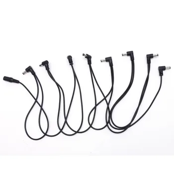 

8 Way Electric Guitar Effect Pedal Daisy Chain Power Supply Cable Round Jacks