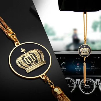 

Fashion Car interior Decoration pendant 3D Gold Crown Emblem Auto chain For Honda Honda Nissan Lexus Hyundai Opel Accessories