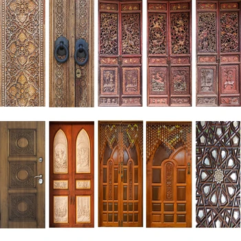 

Door Sticker Home Decor Door Wrap Wall Sticker Mural Wallpaper Poster Self Adhesive PVC Removable Waterproof Door Decal
