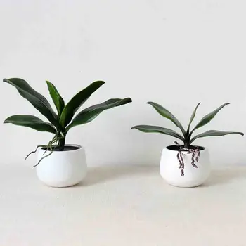 

Simulation 10pcs Plastic Butterfly Plant Leaves Wedding Home Vase Garden Arranging Decoration Artificial Flowers