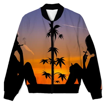 

REAL American US SIZE Custom Stoners 3D Sublimation print Zipper Up Jacket plus size 4XL 5XL 6XL