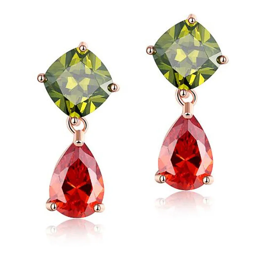 

Joseph Accessories European And American Minimalist Mona Lisa Rose Gold Zircon Earring Imitation Gem Ear Stud