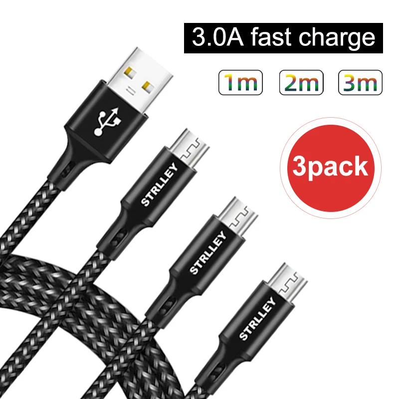 Кабель Micro USB 2 4 а кабель для быстрой синхронизации данных и зарядки мобильный