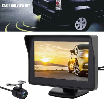 

1 Set Night Vison Rear View Backup Camera With 4.3 inch Color LCD Car Video Foldable Monitor Kit Car Auto Parking Assistance