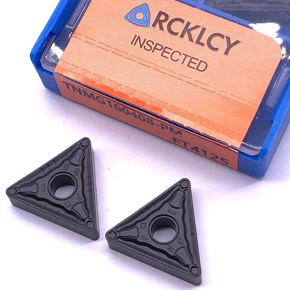 10 шт. RCKLCY TNMG160408 PM FT4125 твердосплавный токарный инструмент для токарного станка с
