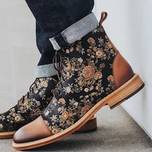 Vintage Men's Walking Shoes Dress Shoes Men's Vintage Flower Stitched Boots Business Office Casual Party Shoes D30 Vintage Men's Walking Shoes Dress Shoes Men's Vintage Flower Stitched Boots Business Office Casual Party Shoes D30