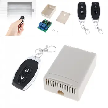 

Wireless Remote Control AC 85~250V 2 Channel Receiver Module with Two Remote Control For Lamp Switch and Equipment