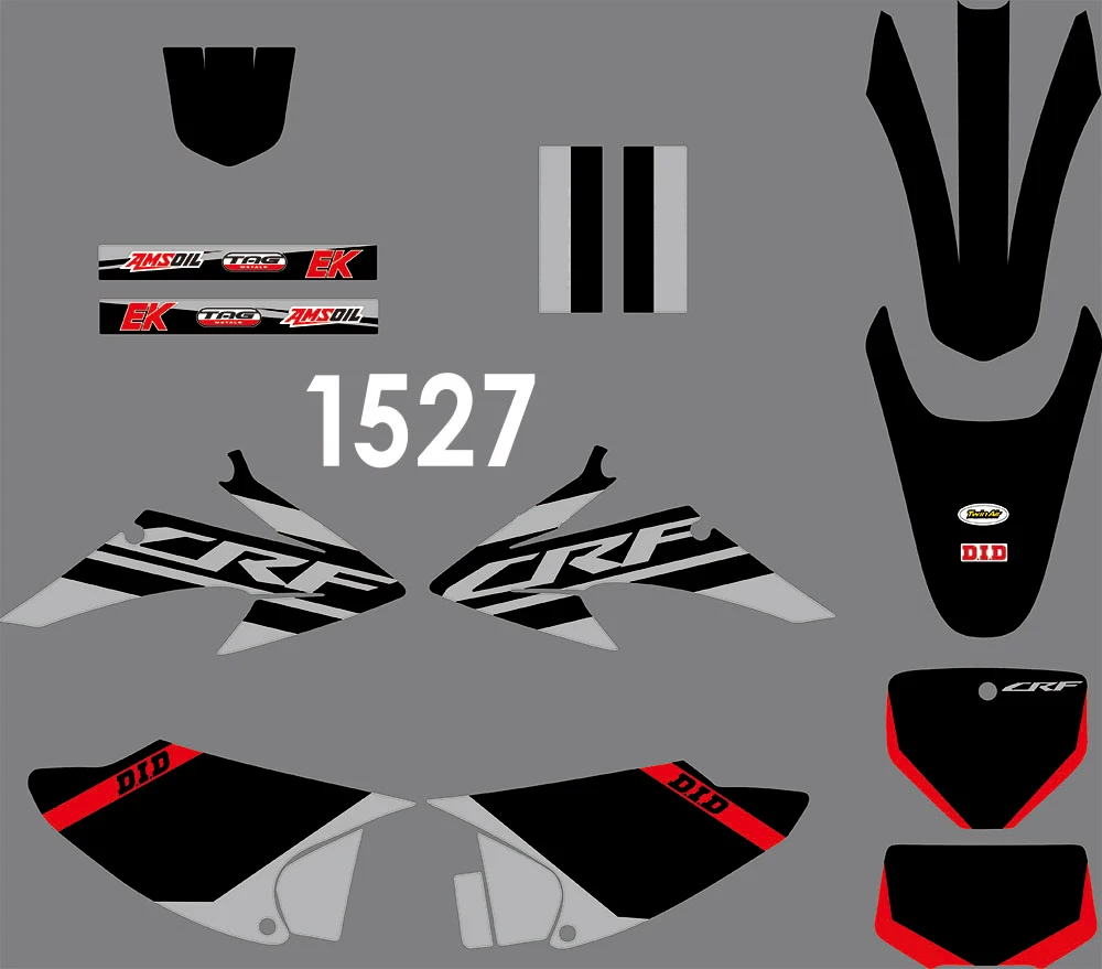 

1527 графические и Фоновые наклейки для мотоциклетной команды, Набор наклеек для грязи, наклейки для HONDA CRF Trail 150-230 2008-2014