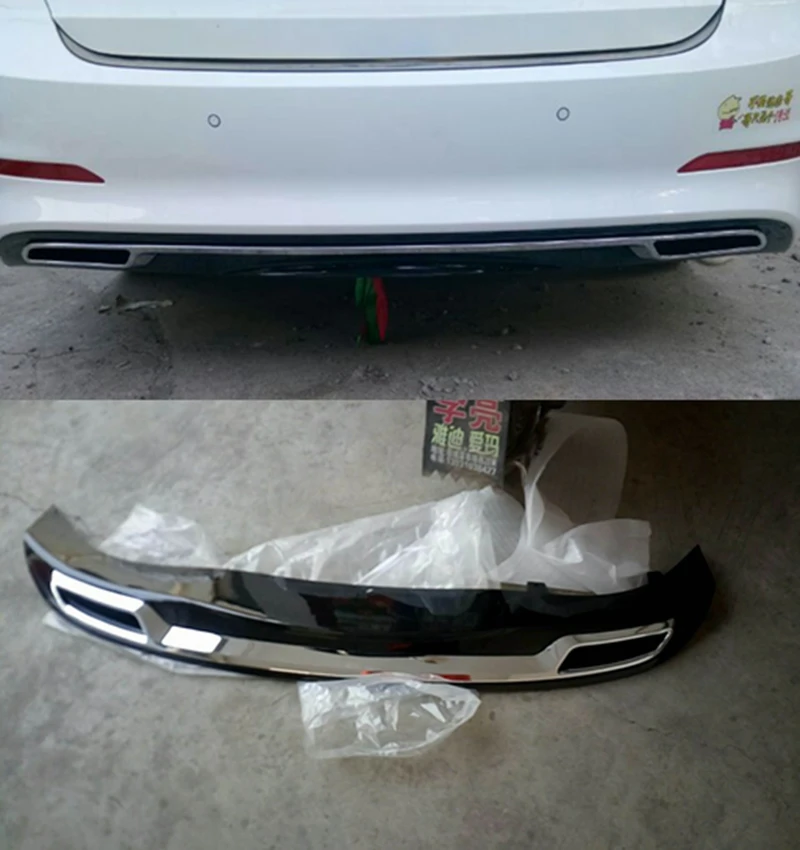 MONTFORD для hyundai Elantra Авто ABS Пластик задний спойлер диффузор бампера протектор опорная плита крышка заднего бампера