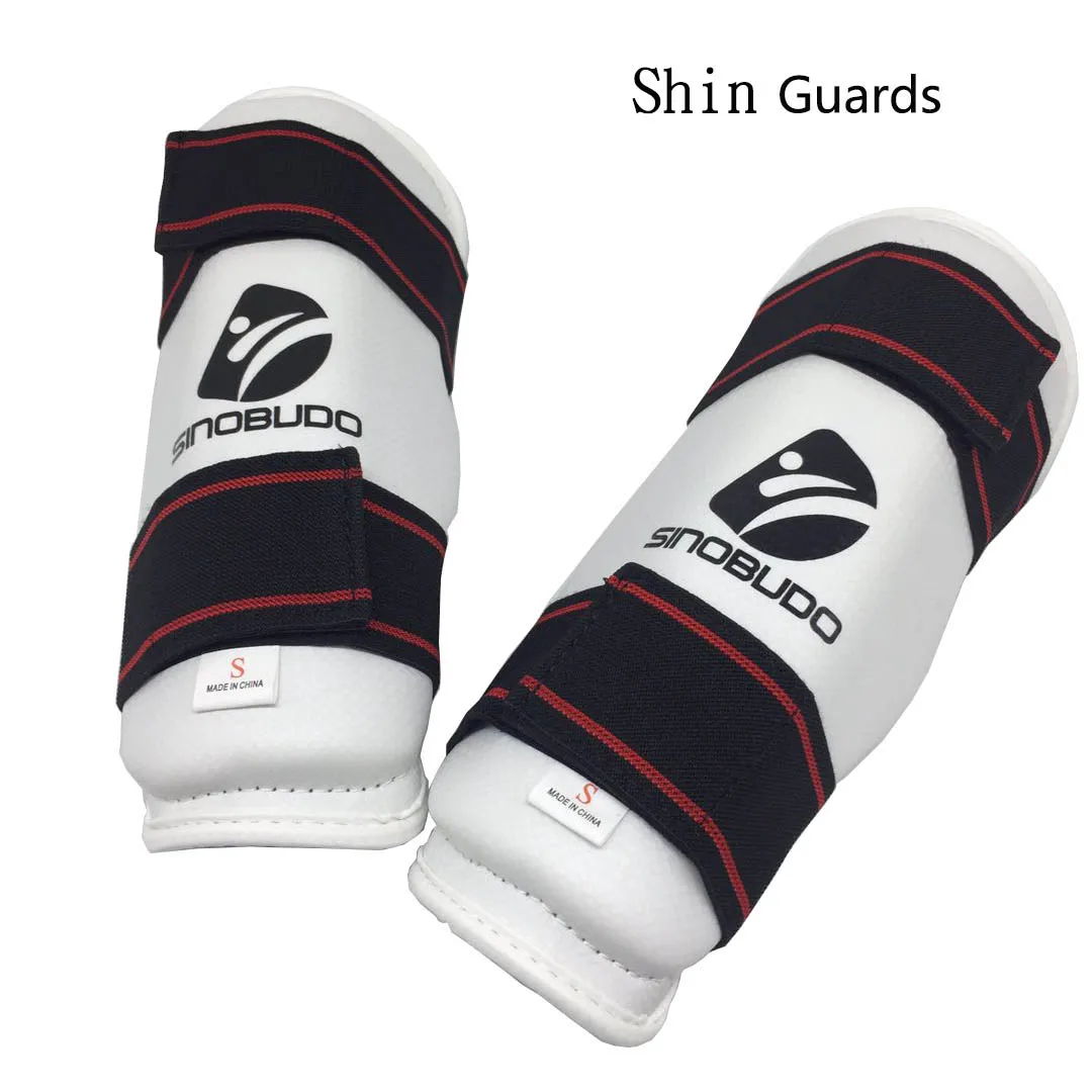 SINOBUDO новейший тхэквондо протектор для рук WTF боевые искусства защита рук и голени защита для тхэквондо протектор высокий бокс