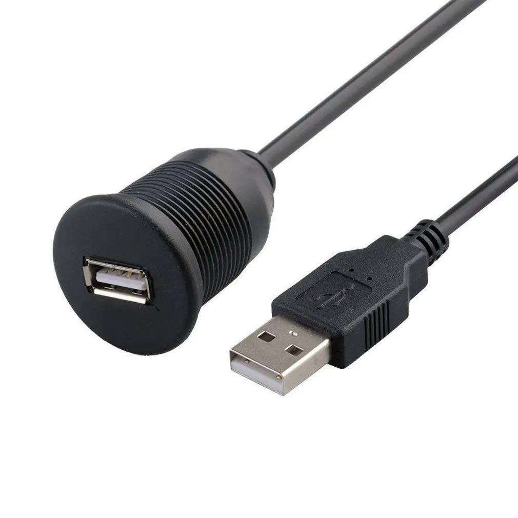 Автомобильный водонепроницаемый одиночный USB 2,0 порт кабель папа-мама 2 м для двигателя Пароварка приборной панели