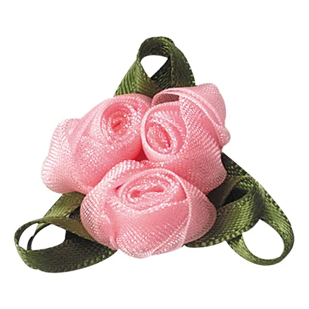 Satin Ribbon 123 YAMA Foliage Flower Diameter 20mm±3mm Leaf 29mm±3mm 100pcs/bag Ribbon Engagement Wedding DIY Decoration - Цвет: Satin Ribbon 123