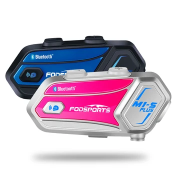 

Fodsports 2 pcs M1-S Plus helmet intercom motorcycle helmet bluetooth headset 8 riders interphone FM music sharing lovers style