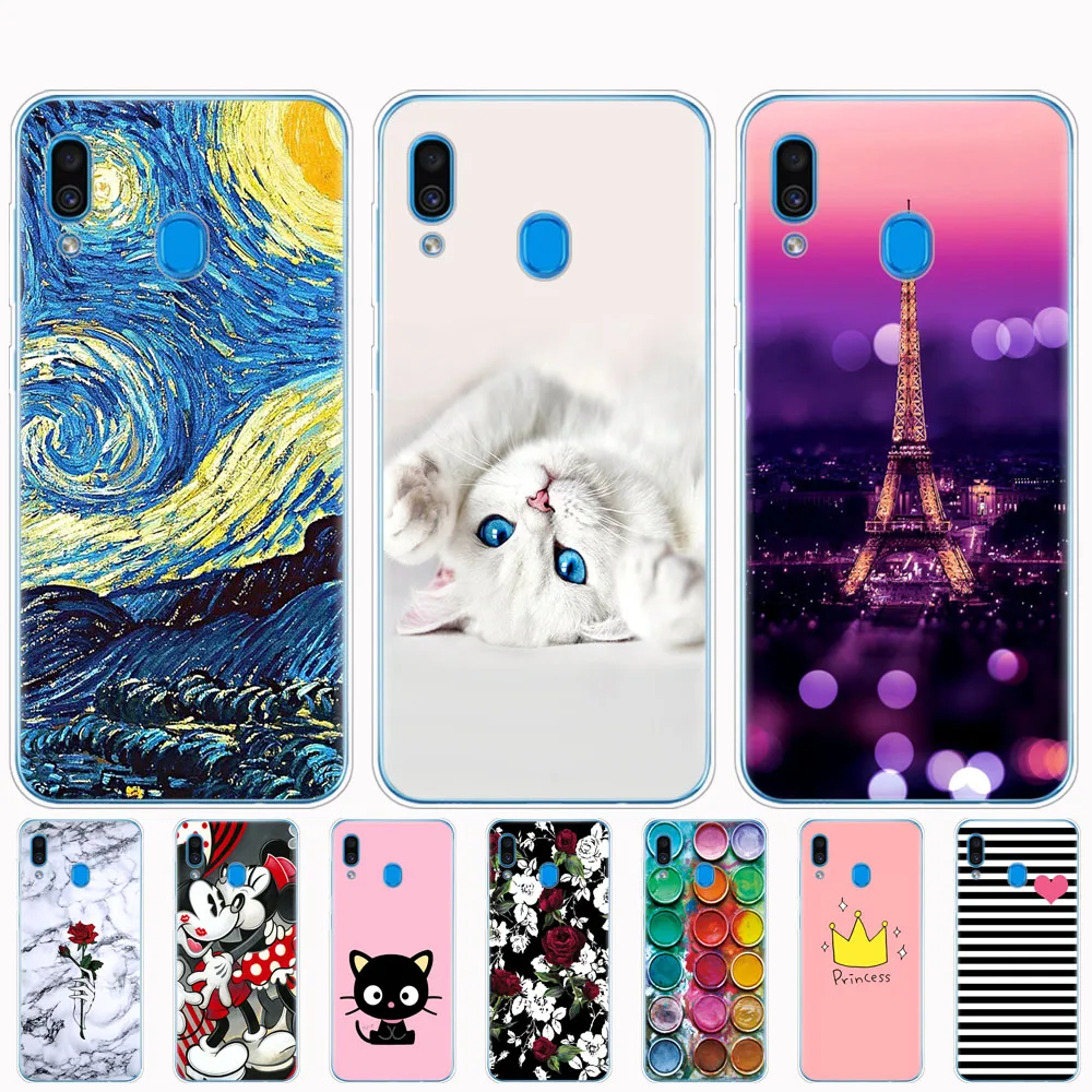 

For Samsung Galaxy A30 Case coque silicon soft tpu Cover on for Samsung Galaxy A30 A 30 SM-A305F A305F A305 copas bumper cat