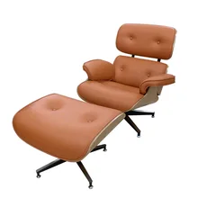 Кресло-кресло, одноместный диван, скандинавский кожаный диван для отдыха, кресло для гостиной, офисное кресло для отдыха