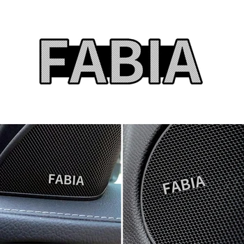 

4pcs Car Auto Speaker audio Badge Sticker Decoration Decal for Skoda Fabia 1 2 3 MK1 MK2 Emblem Car Styling