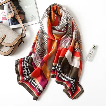 

China Classic style women Fashion nice silk muffler lady Lovely scarves Autumn and winter good shawl Seaside beach wraps hijab