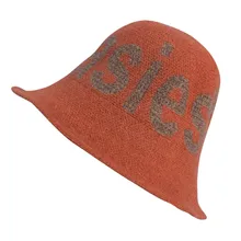 Модные шапки-ведерки, одноцветные Женские повседневные теплые шерстяные вязаная Панама, шляпа от солнца, шапка женская, повседневная одежда для головы, 6 цветов