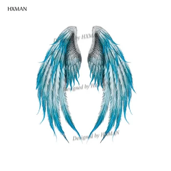 

HXMAN Wing Temporary Tattoos Waterproof Women Fashion Fake Body Art Tattoo Sticker Girl Kids Hand Tatoo Paper 9.8X6cm B-077