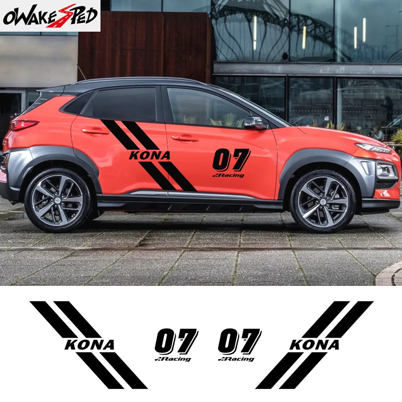 Decal Sticker Vinyl Side Racing Stripes for Hyundai Kona