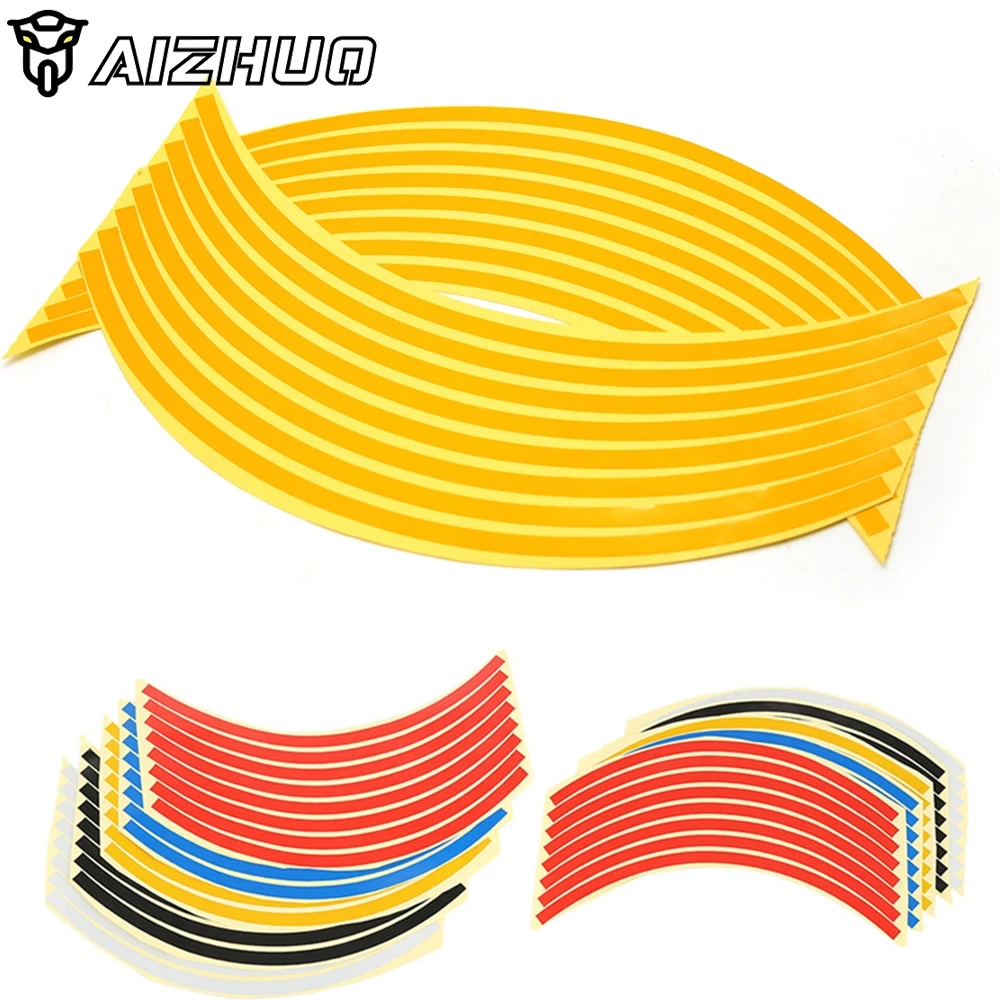 

16 Strips 17inch/18inch wheel Motorcycle Wheel Tire Rim Stickers For Honda VFR NC 700 750 800 1200 F VFR750 VFR800 VFR1200
