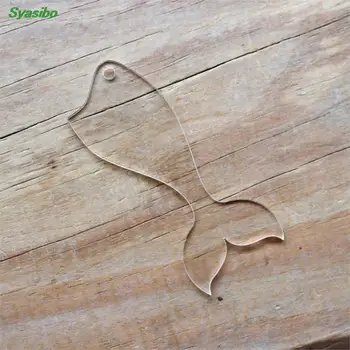 

(6pcs/lot) 76mm Clear Blank Acrylic Key Chains Mermaid Acrylic Keychains Party Ornaments 3"-AC1483A