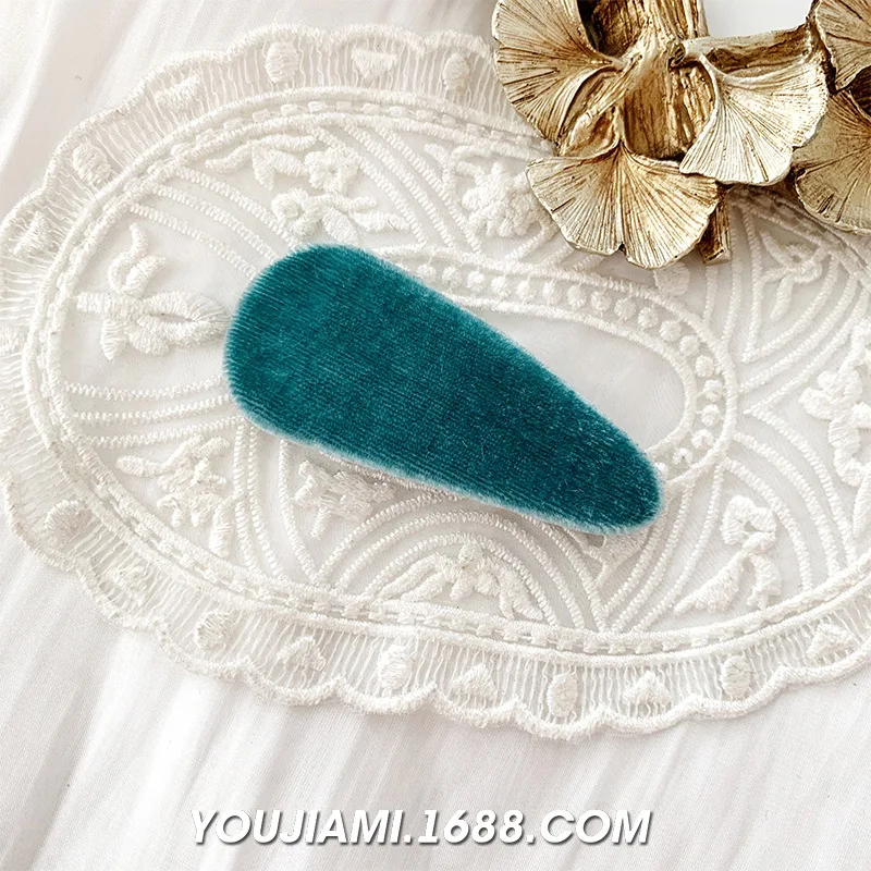 Retro Velvet Lovely Hairpin Set Korea Trend Waterdrop Hair Clip Barrettes Girl Hairpin Women Fashion Hair Accessories - Цвет: 7