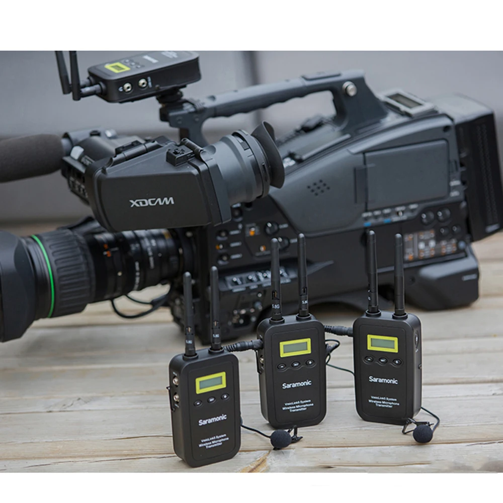 Saramonic Vmiclink5 2TX+ RX профессиональные 5,8G беспроводные ПЕТЛИЧНЫЕ микрофонные системы видео микрофон для DSLR камер Nikon Canon sony