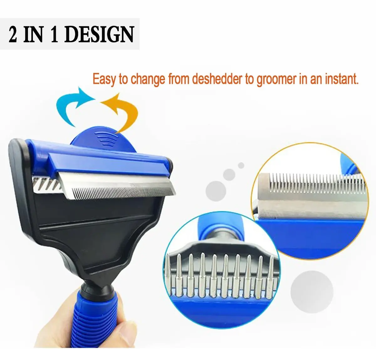 Собака Уход за лошадьми кисти и Deshedding инструмент для собак и кошек 2-в-1 собака щеткой удалить собачья шерсть PB005