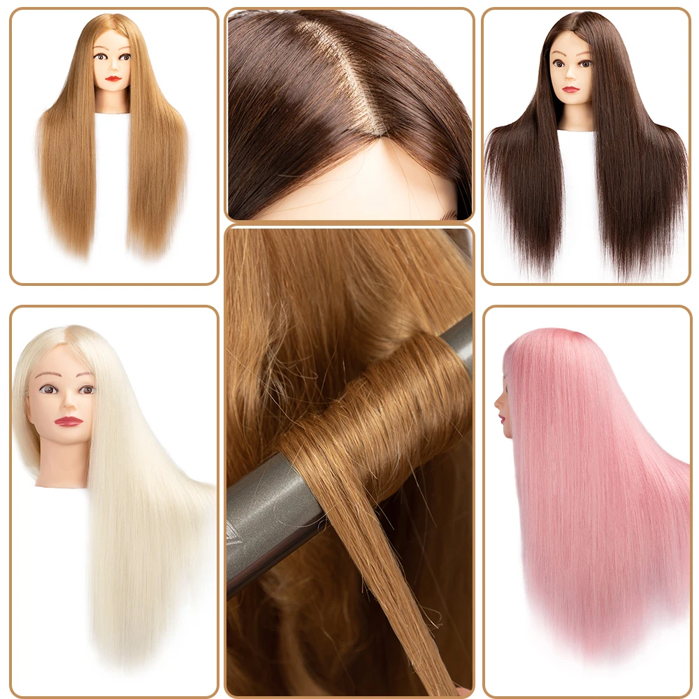 Mannequin Training Head With 60 cm Long 85% Real Hair Styling Head Manikin  Head