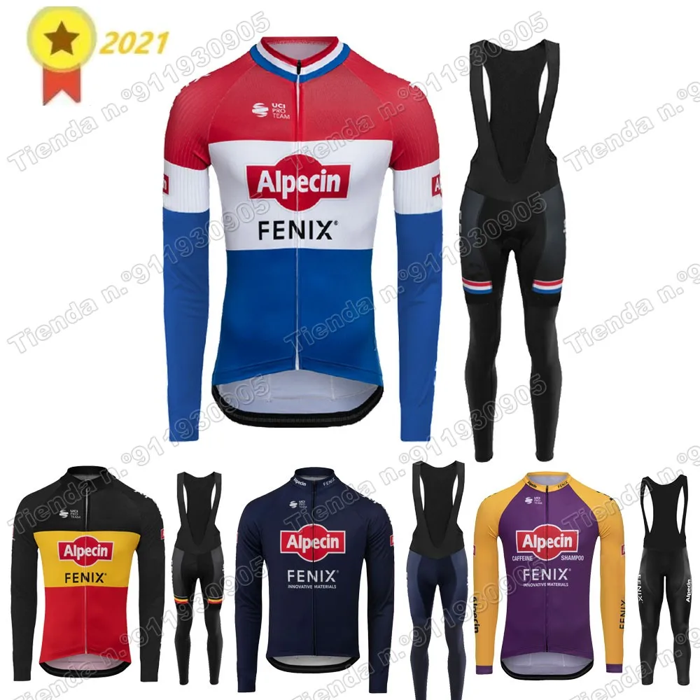 Alpecin Fenix 2021 комплект велосипедных Джерси для чемпионов Нидерландов одежда