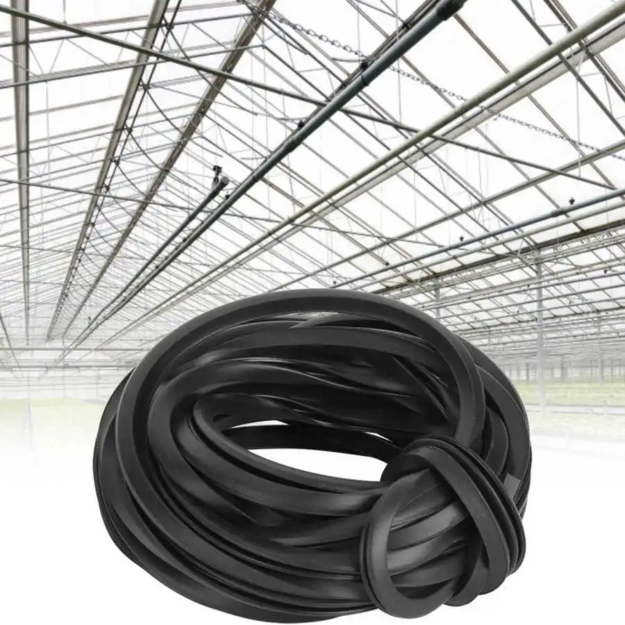 4m/10m/18m Greenhouse Glazing Seal Rubber Seal Strip Glass Sealing Rubber Cable for Greenhouse Supplies 18 m Weather Stripping Seal Strip for Greenhouse 