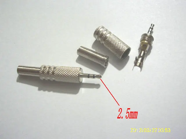 10pcs 2 5mm DIY custom Pin For MOMENTUM Earphone Headphone adapter free shipping