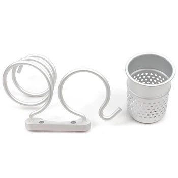 

AYHF-Wall Mount Hair Dryer Holder Rack Hair Drier Comb Flat Iron Storage Organizer