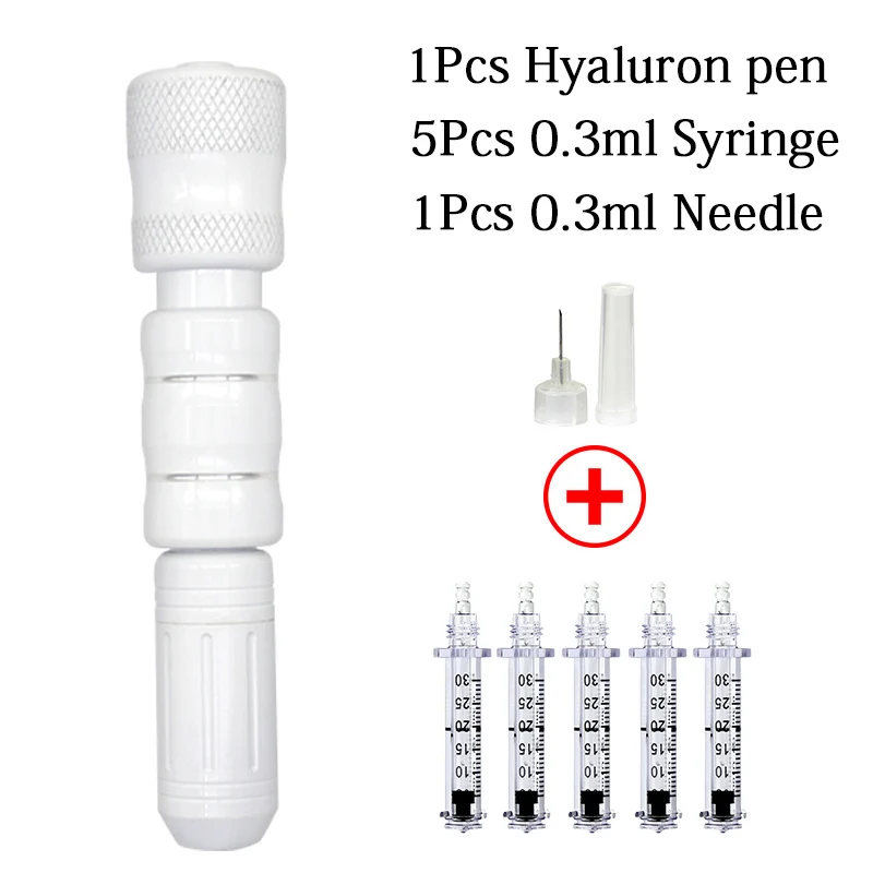 white pen set 0,3 мл без иглы мезотерапия кислотный пистолет распылитель гиалуроновой кислоты ручка для губ кожный наполнитель мезоинжектор для защиты от морщин - Номер модели: white pen set