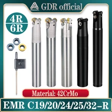 Emr c12 c15 c16 c19 c20 c25 c32 fresa fresa redonda nariz fresa r4 4r 5r 6r redonda nariz fresa barra fresa cabeça