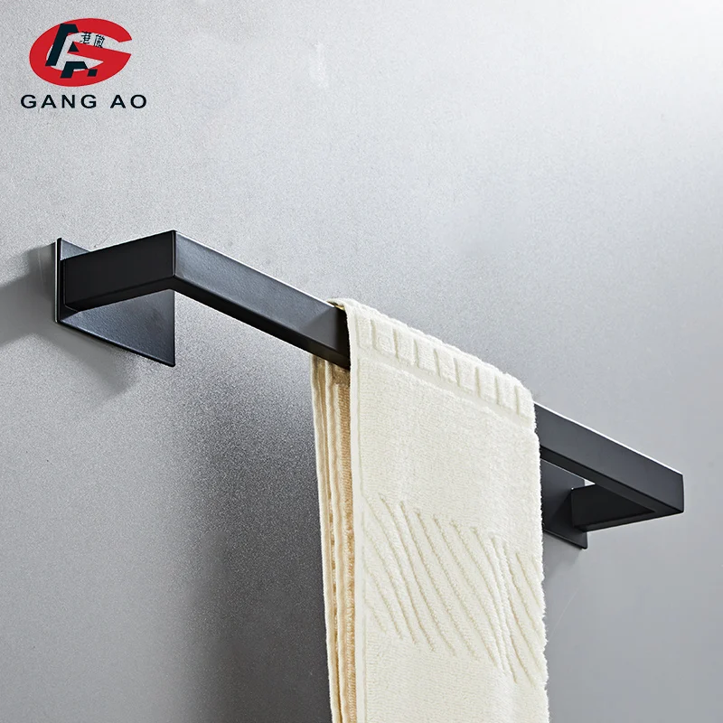 Bathroom Hardware Set Black Robe Hook Towel Rail Bar Rack Bar Shelf Tissue Paper Holder Toothbrush Holder Bathroom Accessories