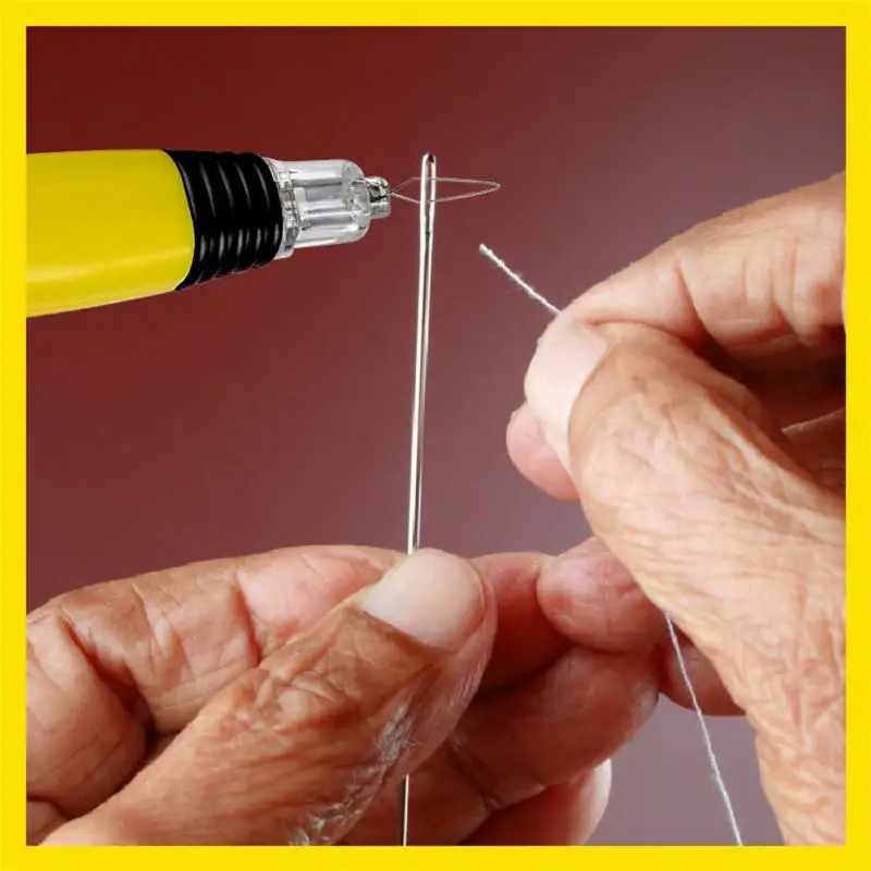 LED Lighted Needle Threader Insertion Tool Housewife Elderly Guide Sewing Device Easy Use Wire Stitch Insert Tools Accessories | Дом и сад