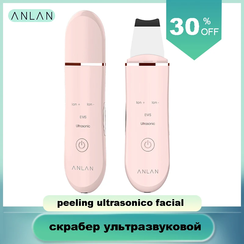

Skin Scrubber Ultrasonic Ion Cleansing Facial Pore Cleaner Peeling Shovel Lift EMS Pulse Stimulation High Frequency Vibration