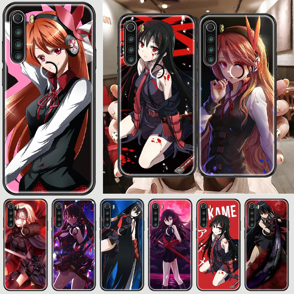 Anime Akame ga KILL Phone case For Xiaomi Redmi Note 7 7A 8 8T 9 9A 9S K30 Pro Ultra black trend back painting hoesjes silicone | Мобильные