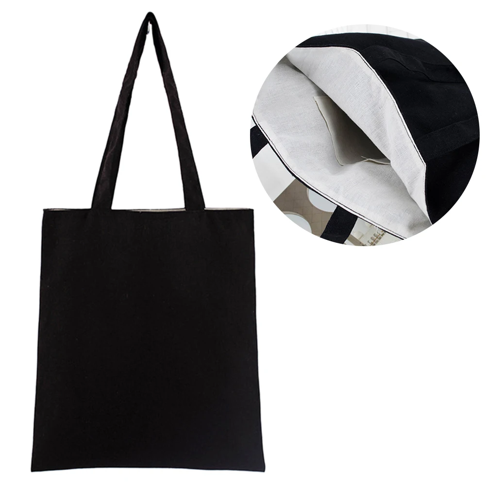 

Large Capacity Multipurpose Shopping Tote Bag School Universal Eco Freindly Reusable Cotton Blend Washable Soft Storage Solid