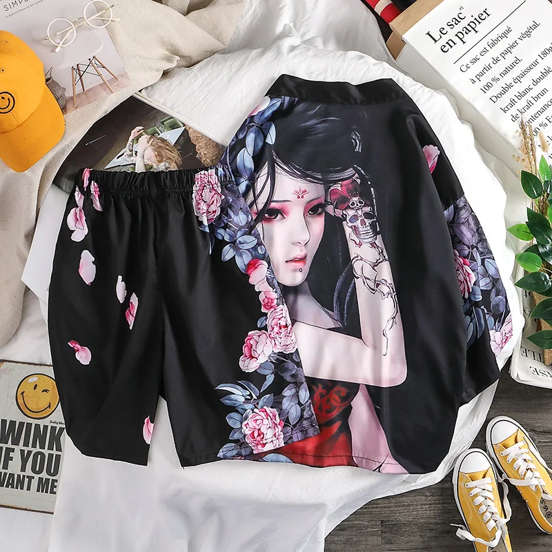 New Japanese Clothing Fashion Japanese Kimono Women Traditional Japanese Kimonos For Men Loose