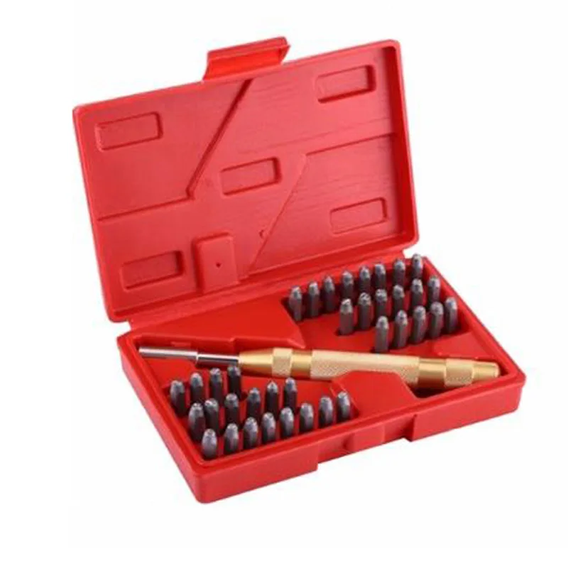 

38 PCS Letter Punch Boxed Letters And Numbers To Strike 4mm Automatic Needle Punch Set With High Quality