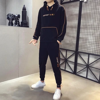 

Men's Suit Autumn New Tracksuit Men Sweater Men's Hooded Pullover Casual Suit Sports Sweater Pants Hombre Moda Hombre 2020 Ropa