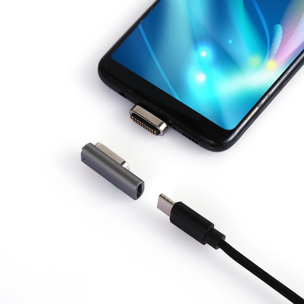 

New PD 100W Quick Charge For MacBook Pro Pixel 20 Pins Magnetic USB C Adapter Type C Connector For Samsung S10 For Huawei
