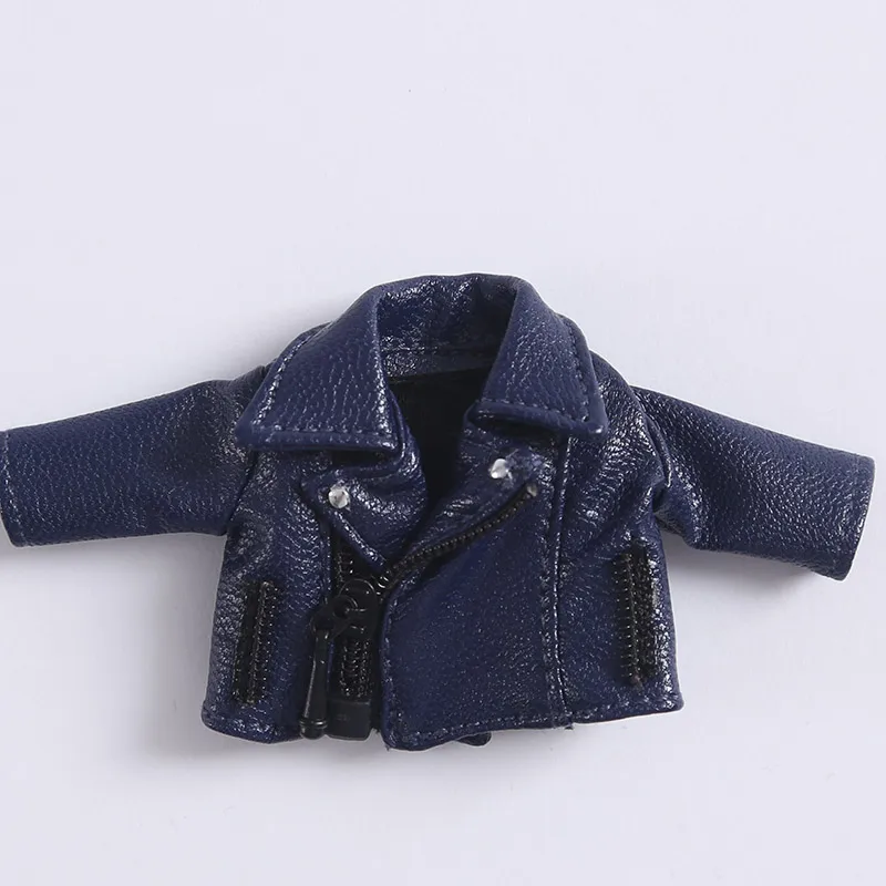 Ob11 одежда для малышей кожаная куртка кожаные брюки 1/12 BJD GSC Простой Круглый пальто Молли кукла аксессуары для кукольной одежды