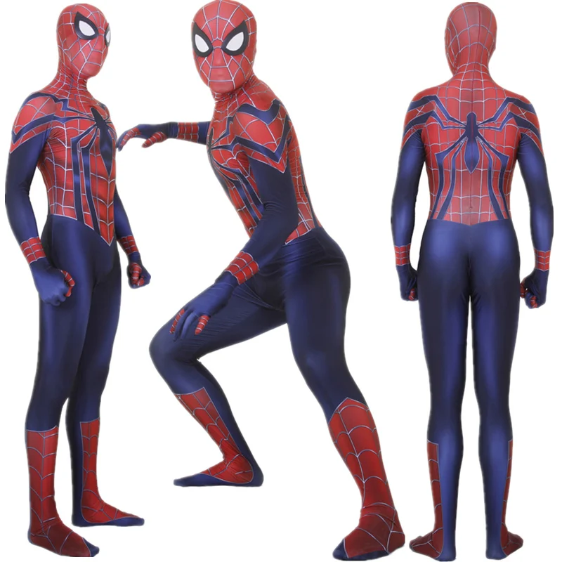 

New Styles Blue Superior Spider Man Cosplay Costume Zentai Spiderman Superhero Bodysuit Suit Jumpsuits