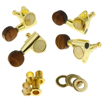 

Pack of 4 Sealed Ukulele Machine Heads 4-string Hawaii Guitar Tuning Pegs Acacia Knob